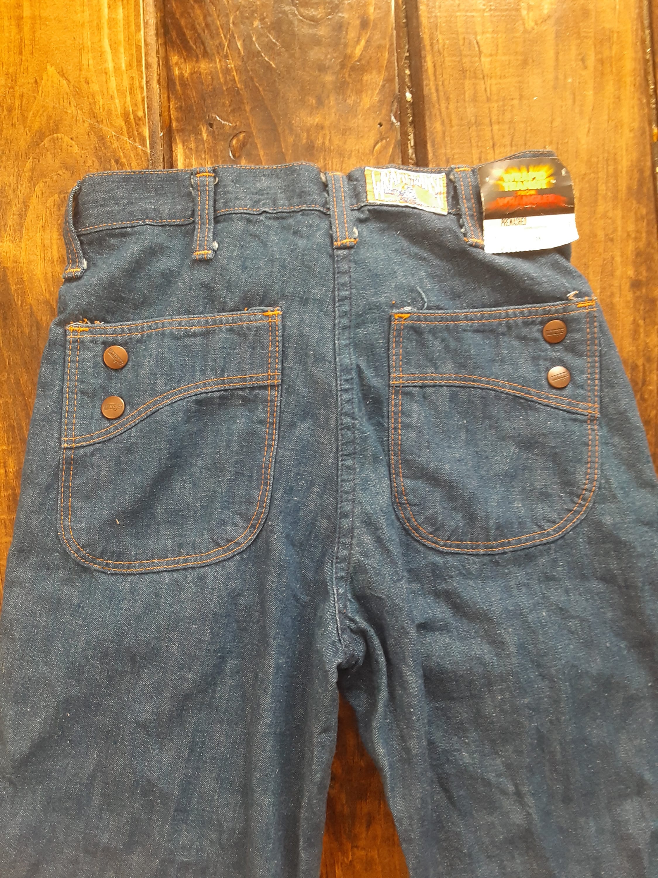 Vintage Deadstock Wrangler Wrapid Transit Nos Denim Bellbottom - Etsy