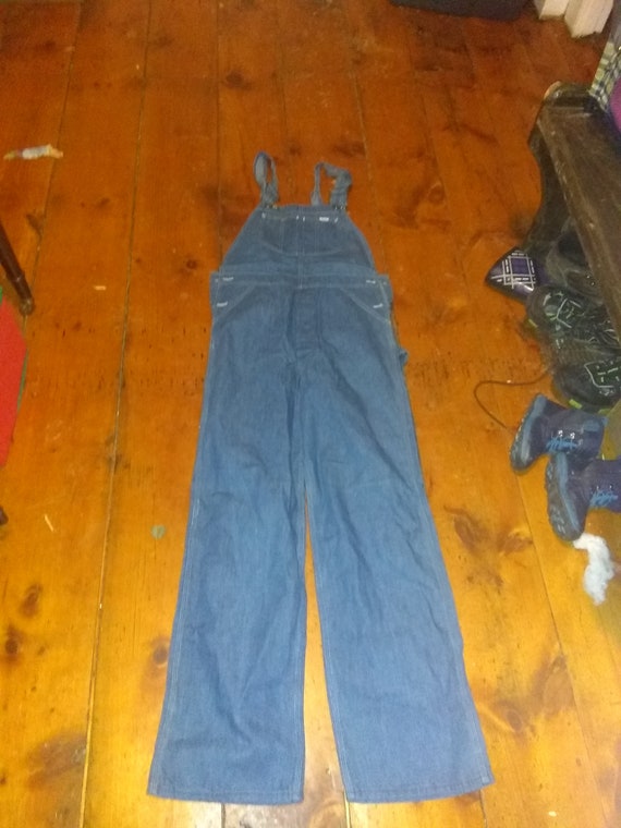 Deadstock Lee bib overalls jeans cotton painter p… - image 1