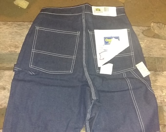 Vintage deadstock oshKosh denim work wear straight leg painter jean men waist 26 27 28 29 pant hi rise 1970 unwashed rigid made USA pick 1