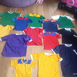 Camiseta vintage de nailon con cuello redondo de los años 70, stock muerto, para hombre, talla pequeña, mediana, grande, extra grande, nueva, vieja, deportiva, elige 3 unidades por color