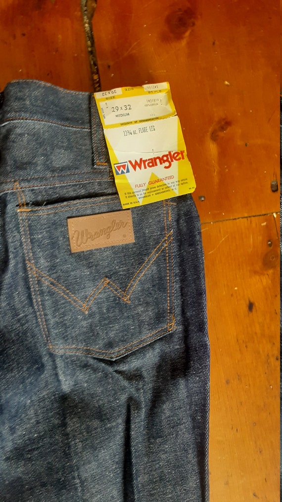 Vintage deadstock wrangler indigo 14 oz cotton de… - image 9