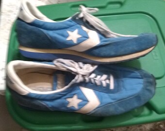 1970 Vintage Retro Converse Running Sneakers Shoes Men s 9.5 Wear