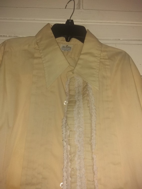 Vintage ruffle tuxedo tux shirts men's 1970s wedd… - image 4