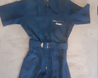 【60s】Wrangler denim coveralls deadstock Wrangler Deadstock Vintage Coverall Overall Jean Pant Denim