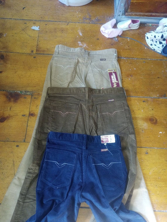 wrangler Vintage corduroy deadstock 1980 men wais… - image 1