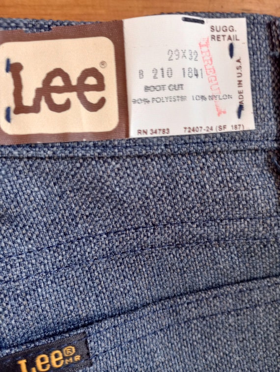 Lee vintage deadstock jean pant polyester boot cu… - image 7