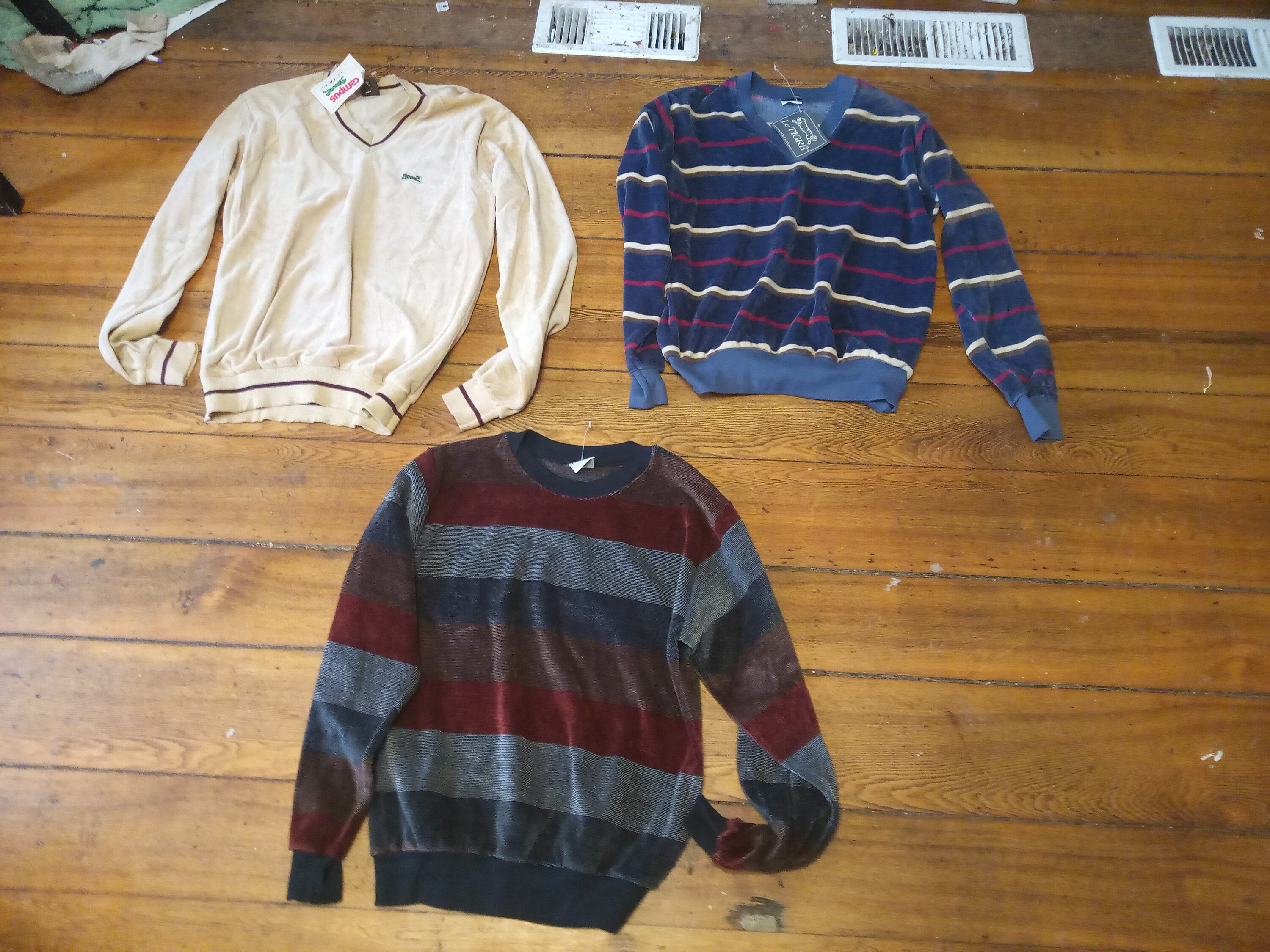 Deadstock Vintage Campus Le Tigre Velour 80 Cotton 20 Poly