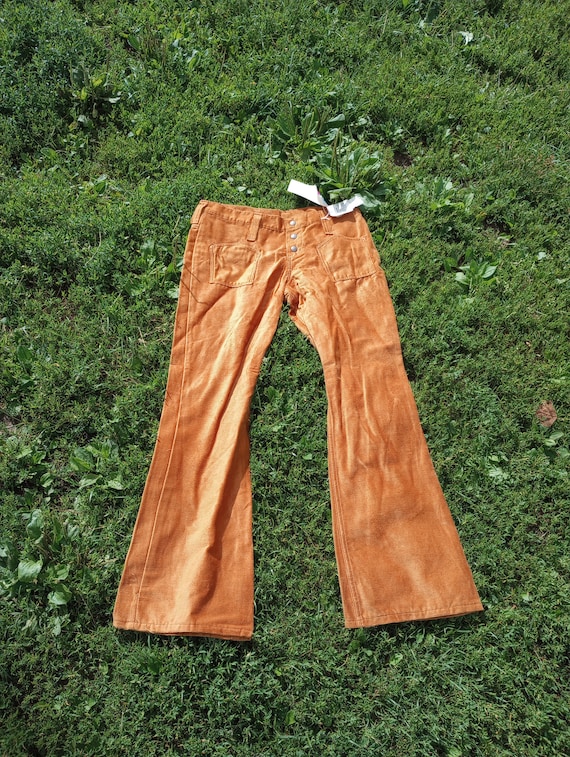 Vintage Deadstock Wrangler Velvet Cotton Corduroy Bell Bottom Jean
