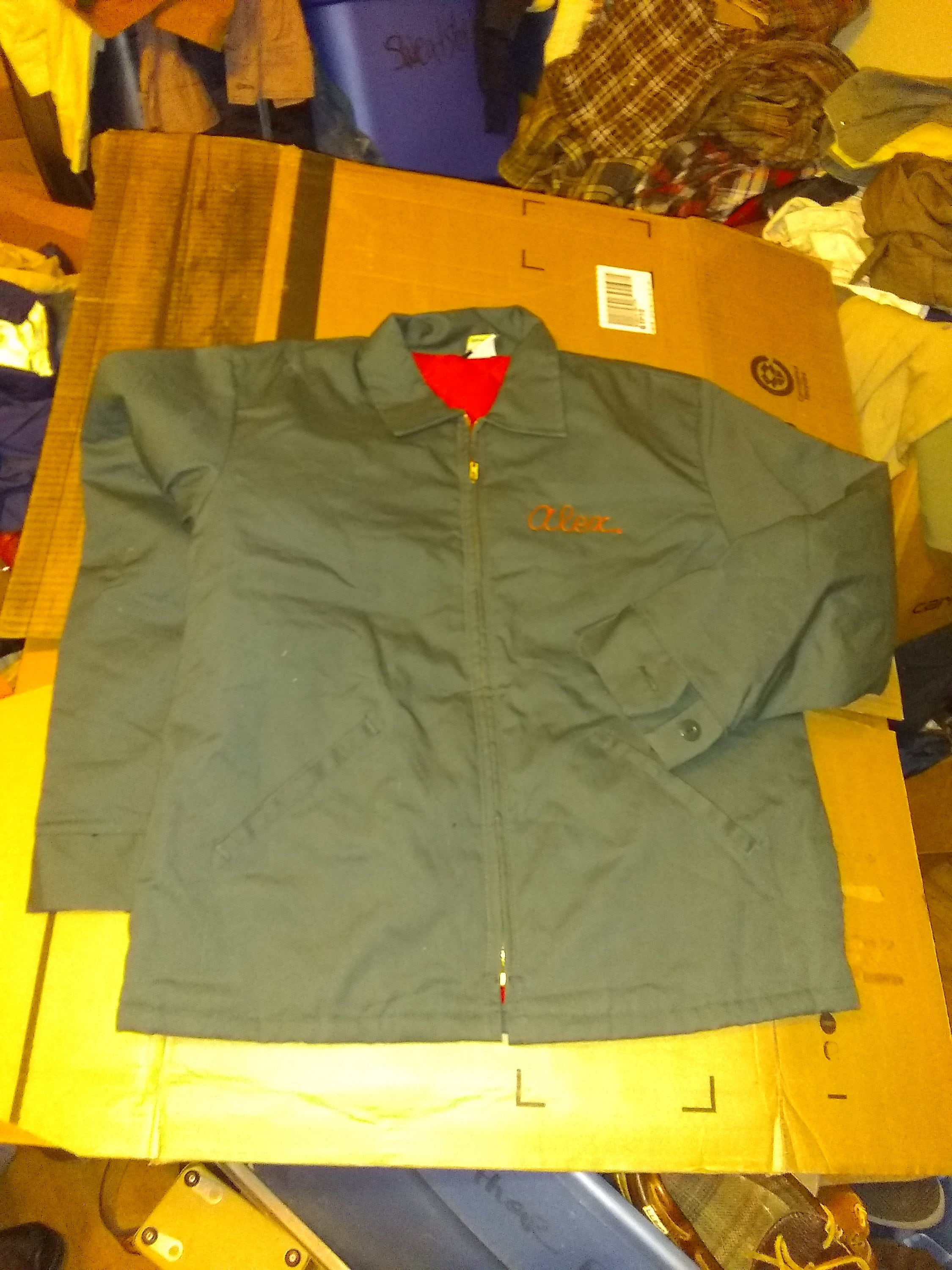 Sanforized Vintage Deadstock Men Work Jacket Lined Coat Wrangler 