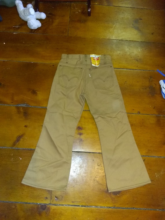 Levi bellbottom vintage deadstock jean western perm press pant new 1970 USA hi rise 30x28 29x28 28x28 36x30 27x30 wear sneaker shirt shoe