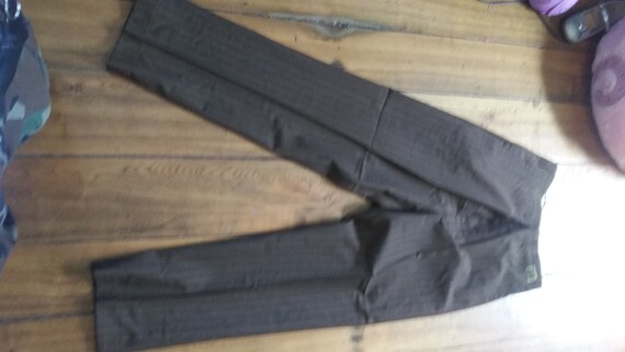 peg leg 1960s vintage deadstock flat front pants … - image 9