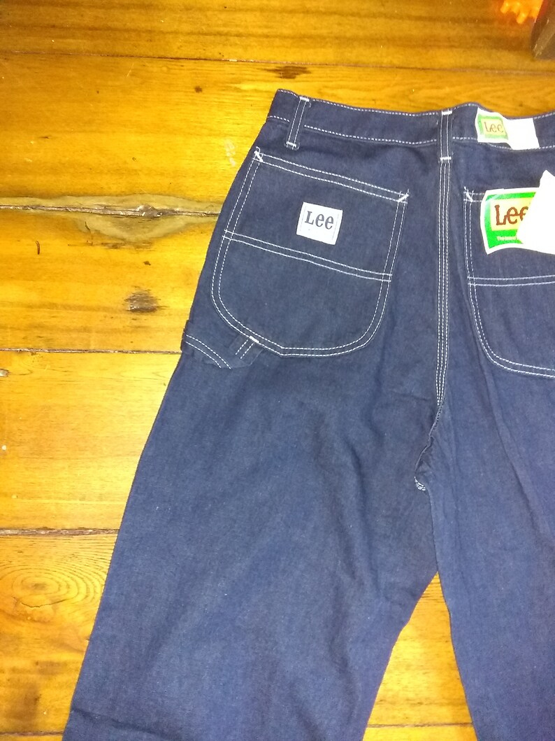 Vintage lee denim painter pants deadstock high waist jeans new Etsy