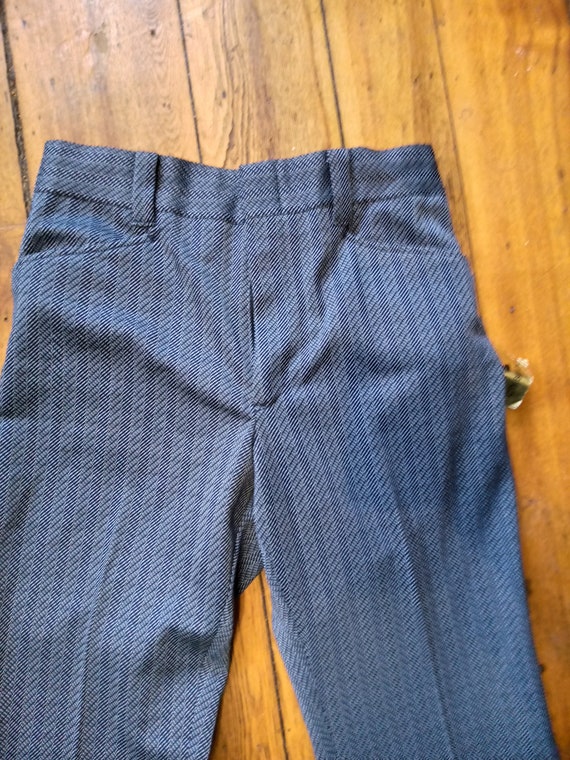 deadstock vintage polyester men 29x30 pants unfin… - image 4