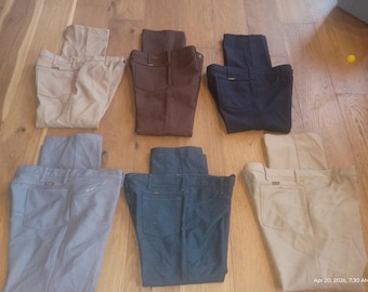 Wrangler deadstock Vintage 1970 men polyester Western jeans straight leg pants select one pair for 60 dollars