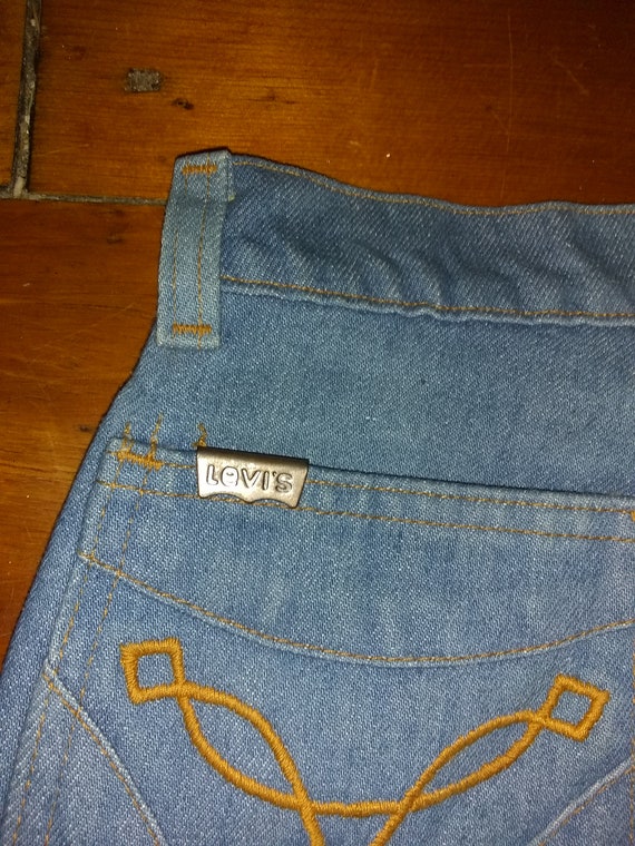 vintage Levi high rise bellbottom jean deadstock … - image 6