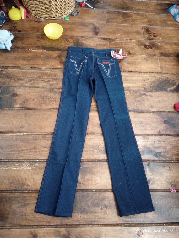 Wrangler vintage 1980 denim cotton designer high … - image 3