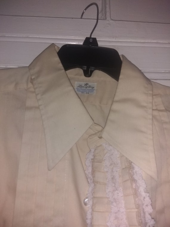 Vintage ruffle tuxedo tux shirts men's 1970s wedd… - image 3