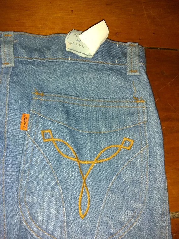 vintage Levi high rise bellbottom jean deadstock … - image 5