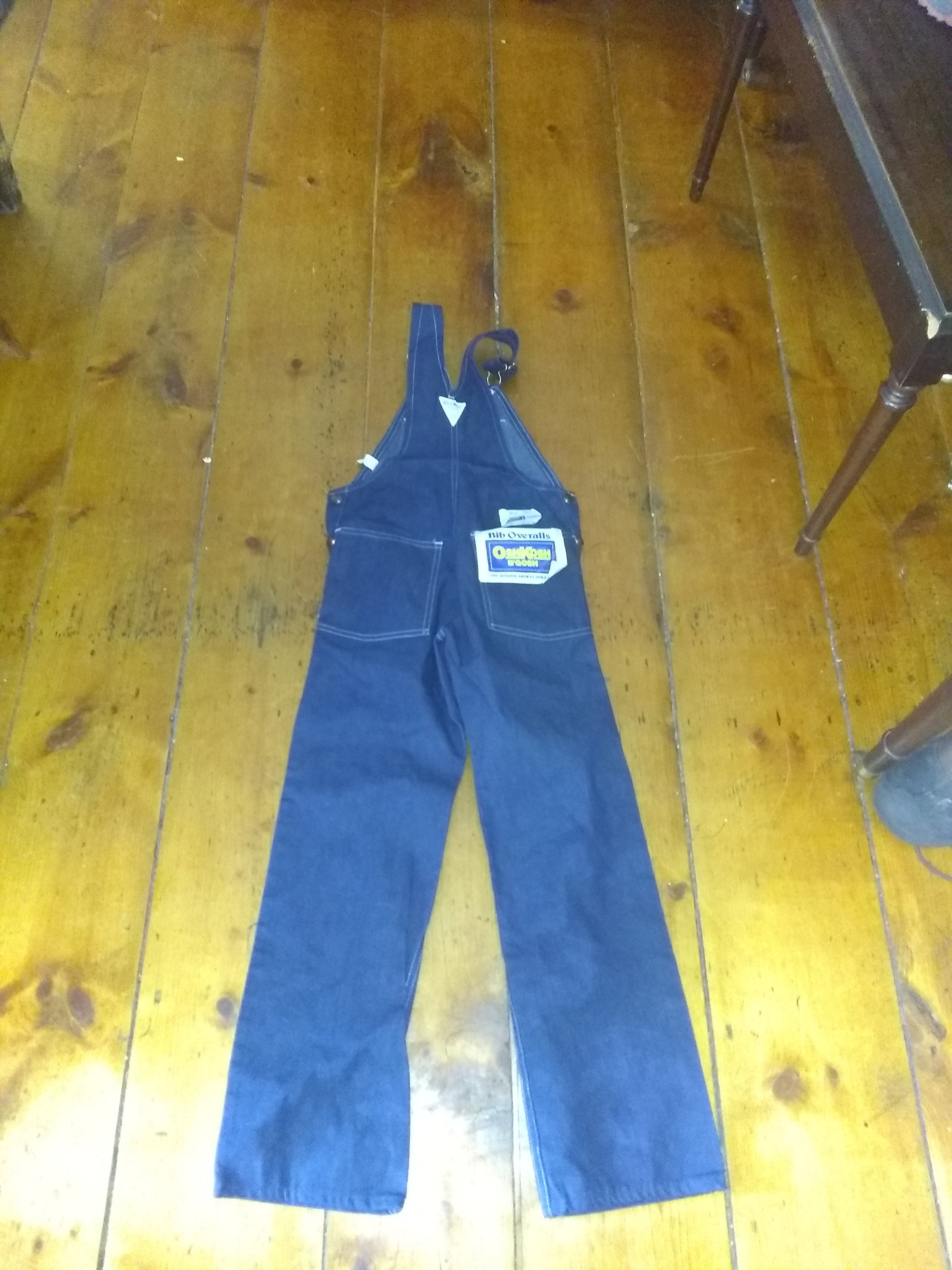 Deadstock Osh Kosh Denim Bib Overall 1970 Straight Leg Jean
