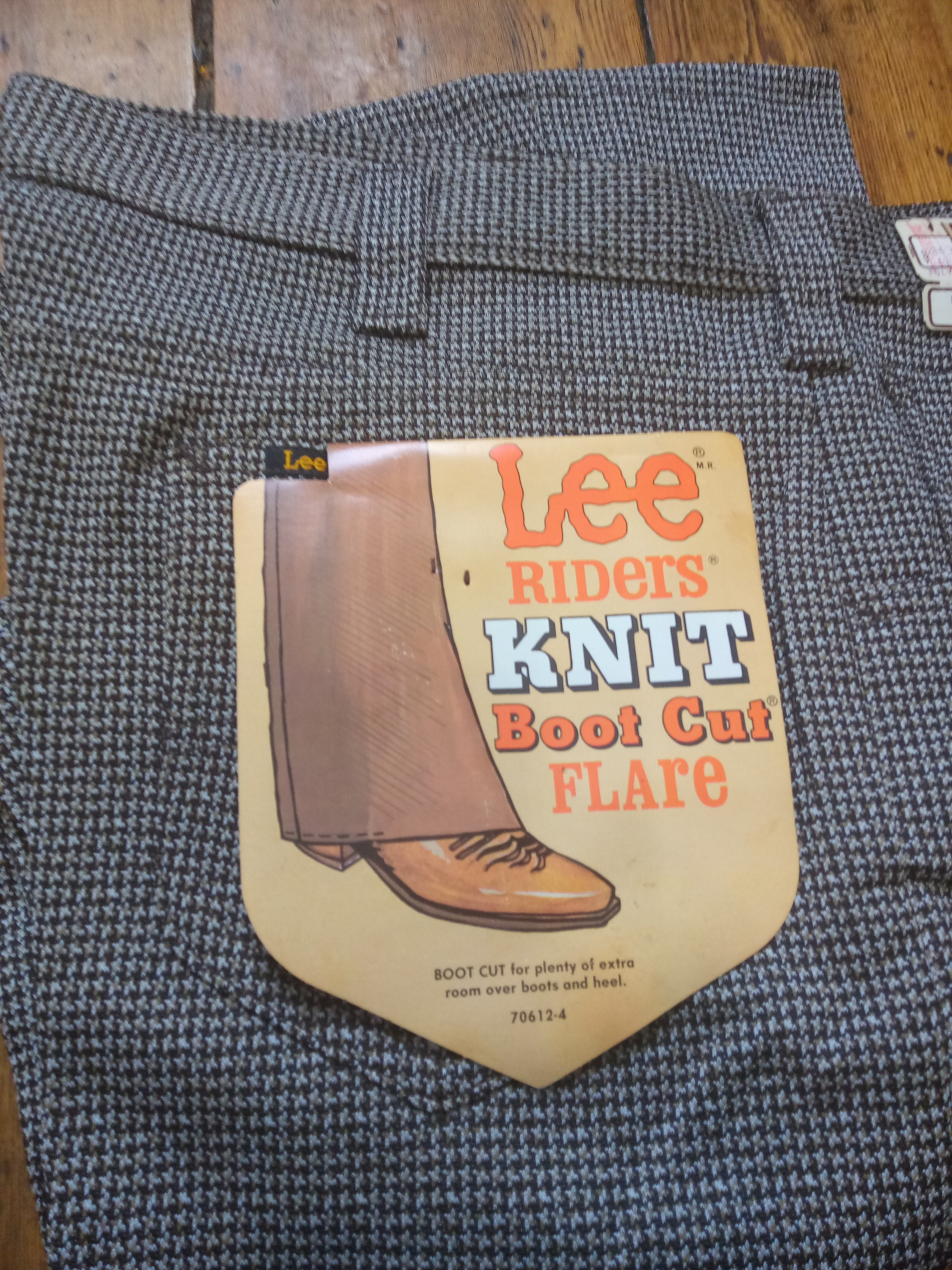 Lee Riders Vintage Deadstock Jean Pant Houndstooth Polyester