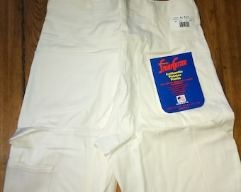 vintage katoen steenhouwer hoogbouw dode inventaris jean 1970 mannen schilder broek nieuw oud gemaakt VS timmerman pick maat slijtage sneakers t-shirt schoenen