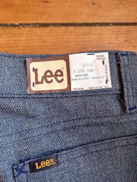 Lee vintage deadstock jean pant polyester boot cu… - image 1