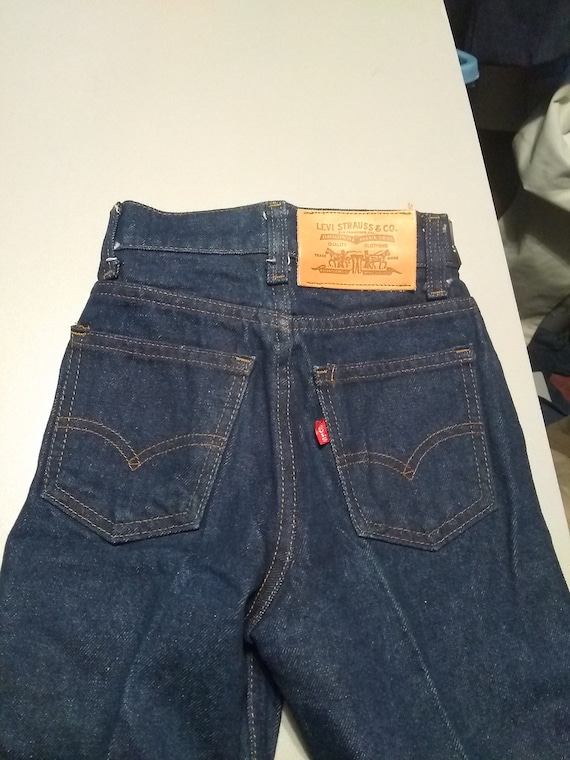 Levi 709 deadstock vintage denim straight leg jea… - image 3