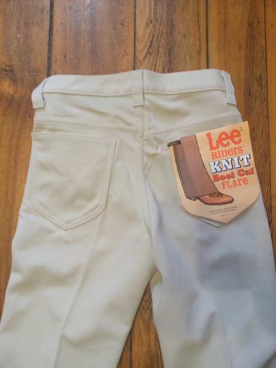 Lee Vintage Deadstock Jean Pant Boot Cut Flare Textured off White
