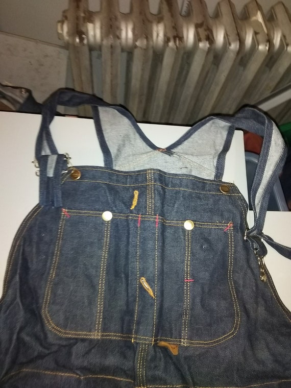 Deadstock bib overall Dickie's jean.cotton painte… - image 2