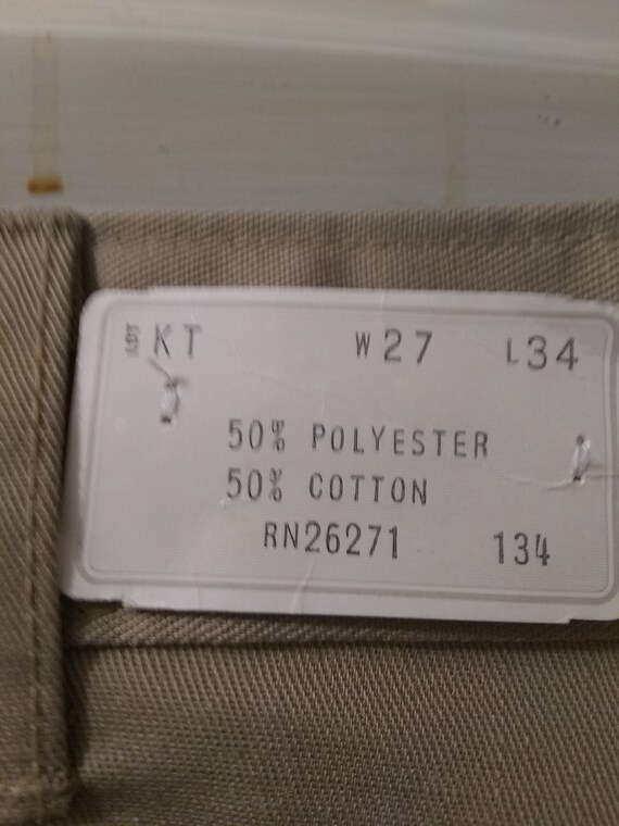 Deadstock high waist sanforized cotton cargo vint… - image 7