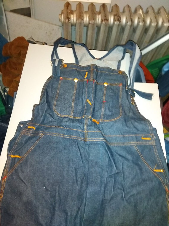 Deadstock bib overall Dickie's jean.cotton painte… - image 3