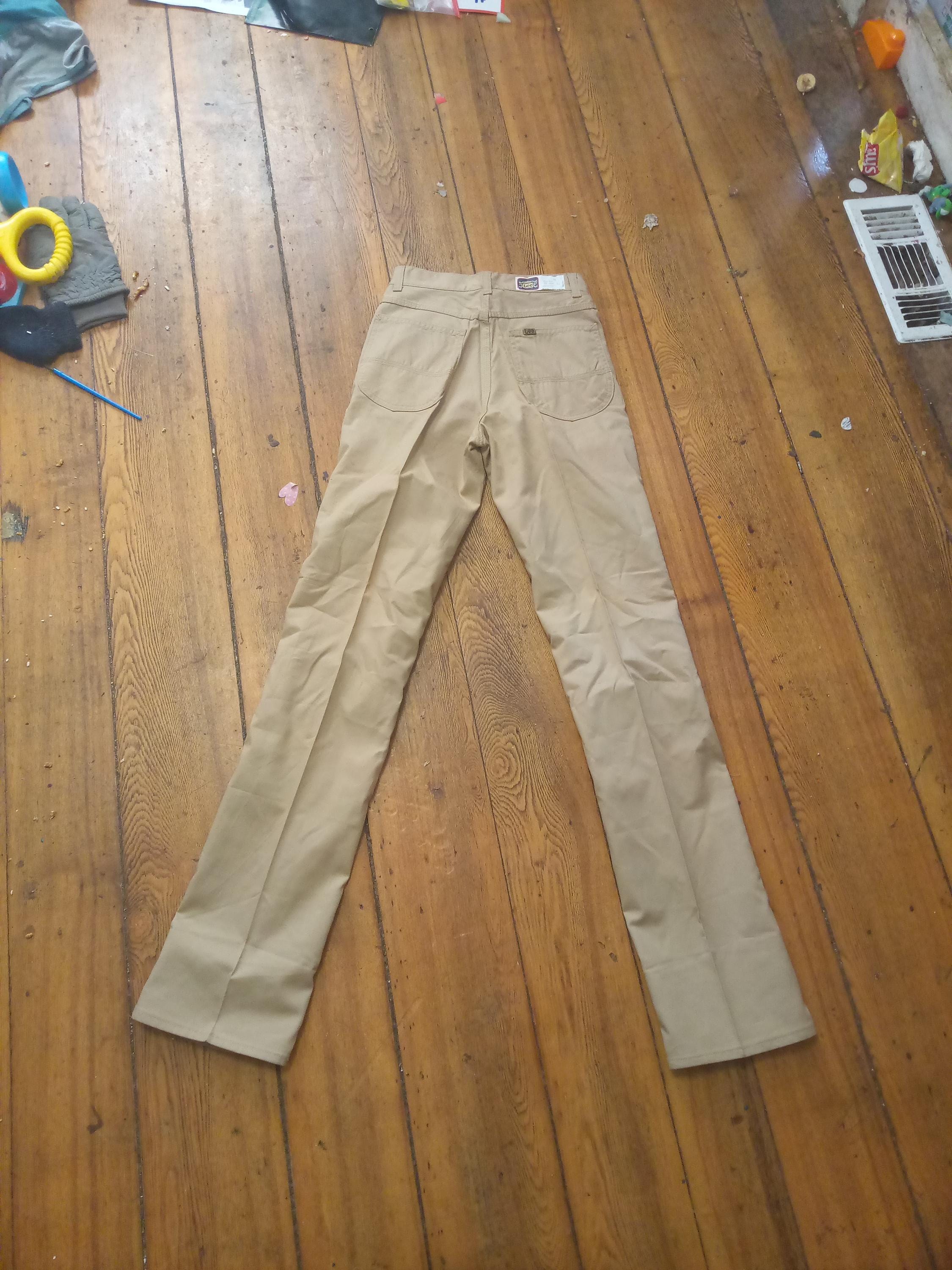 Lee Vintage 1970 Dead Stock Cotton Straight Leg Tan High Rise 