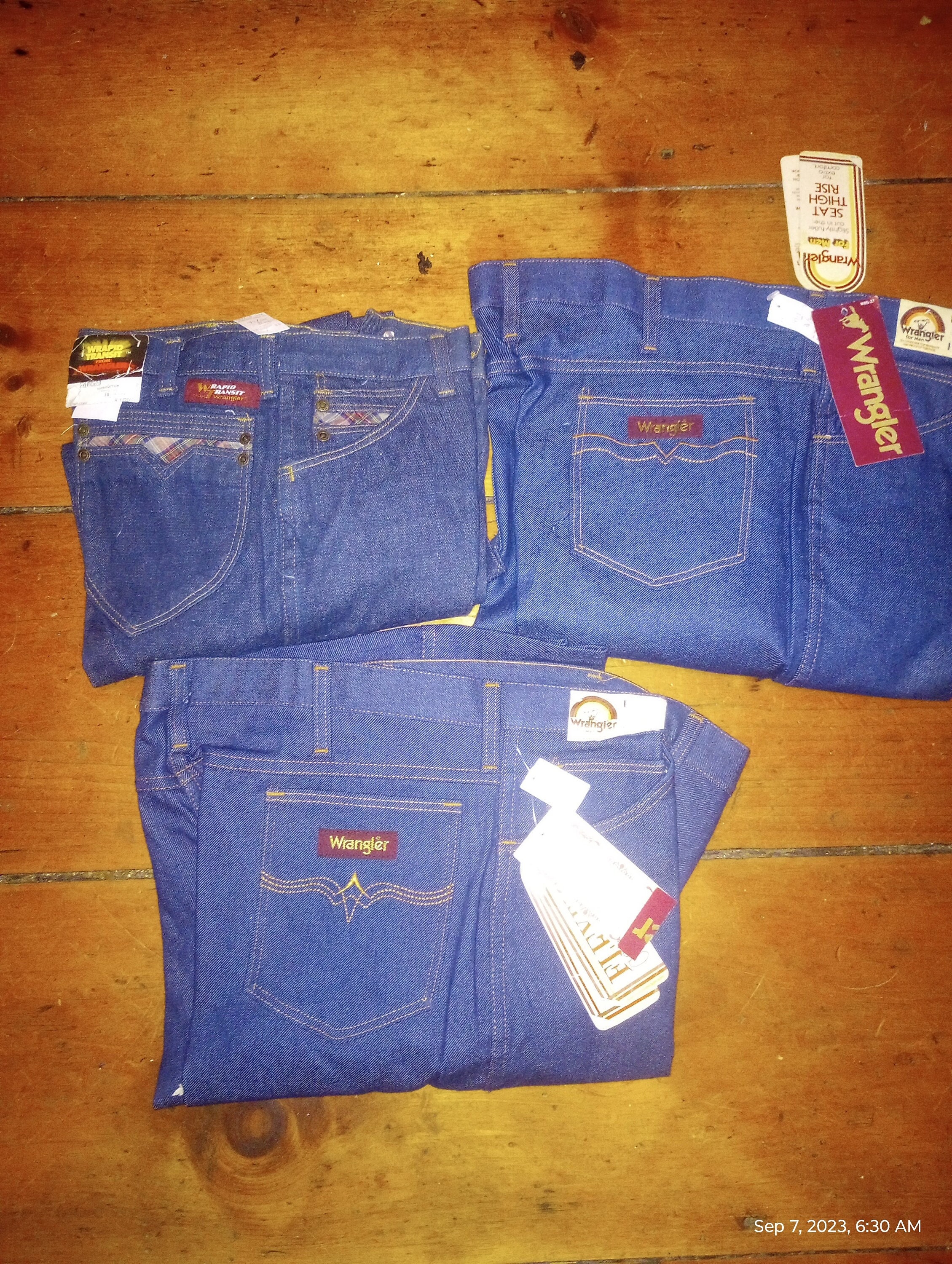 Wrangler vintage 1980 denim cotton poly stretch designer high rise men waist 27 28 30 33 34 36 38 boot jean USA deadstock pick 1 pant