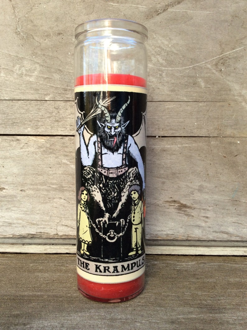 Krampus Tarot Card Candle Label image 3