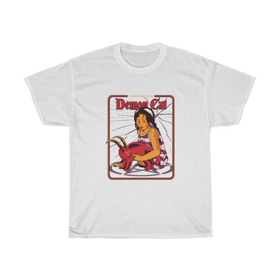 Caring for Your Demon Cat Men's Tee in 