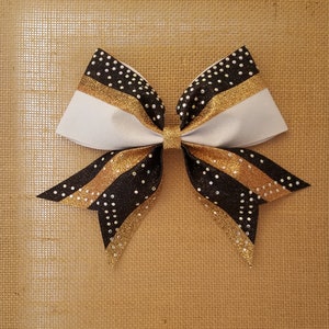 Custom Cheer Bow: Personalized Team Colors, Glitter Sparkle