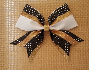 Custom Cheer Bow: Personalized Team Colors, Glitter Sparkle