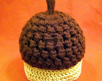 Eichel Mütze - Acorn Hat Häkelanleitung - für Erwachsene - Anatomisch korrekt!