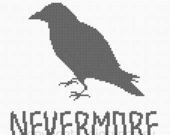 Edgar Allen Poe, Nevermore Raven getelde kruissteekPATROON