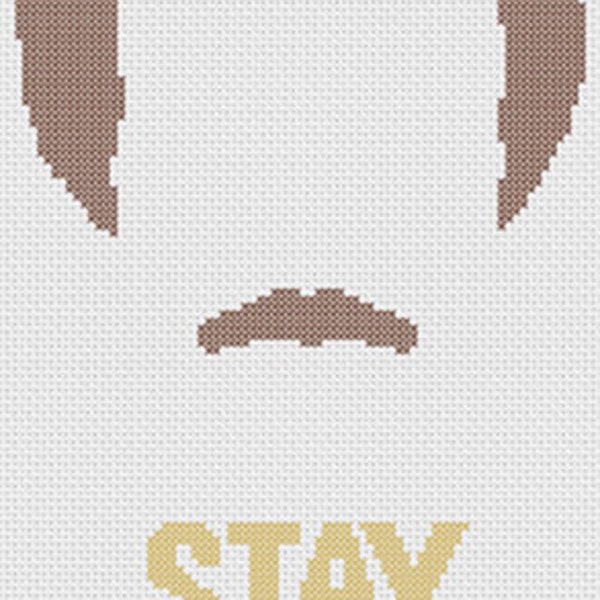 Anchorman Ron Burgundy Stay Classy modern minimalist cross stitch PATTERN