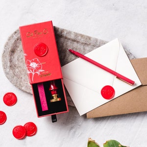 Mohn Siegelstempel/Messing Wachssiegel/florales Wachssiegel/Wachsdekoration/Wachsstange und Siegel/Wachssiegel/botanisches Siegel/Messing Stempel/Wachsstempel