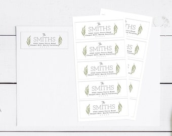 Green Leaf address labels/sticker personalized address labels/custom address labels/branch address label/sticky address label/new address