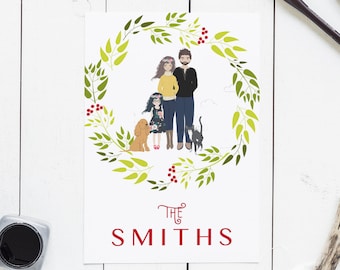 pet christmas cards etsy