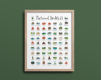 National Parks Paint by Number Kit/color by Number Kit/custom