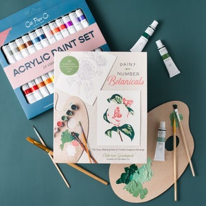 Paint-By-Number Botanicals book and paint set
