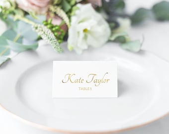 Gold foil place card/escort card/formal place card/ wedding escort card/wedding menu/wedding place card/wedding place setting/place card