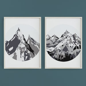 Mountain Range paint by number kit/color by number kit/home decor paint by number/adult paint by number kit/adult painting kit image 3