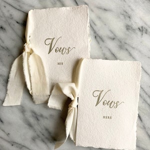 Letterpress vow book/vow books/elegant vow book/letterpress vows/wedding vows/wedding vows keepsake/vows card/vow book/wedding gift image 2