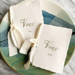 Letterpress vow book/vow books/elegant vow book/letterpress vows/wedding vows/wedding vows keepsake/vows card/vow book/wedding gift image 1