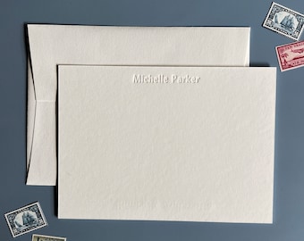 Personalized letterpress stationery/custom letterpress stationary/unique stationary/custom stationary/blind deboss letterpress letterhead